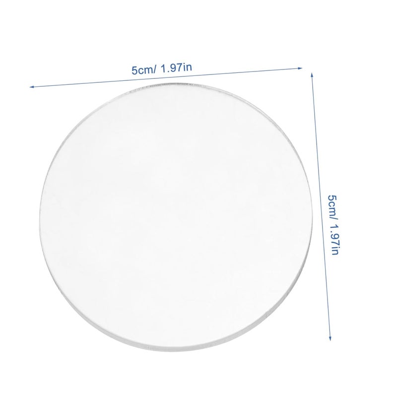 5 Transparent Acrylic Circle Discs Clear Blanks For Crafts Art Projects Decorations - Image 2